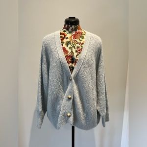 Free People baby blue cardigan